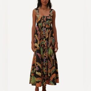 NWT FARM RIO Cool Foliage Sleeveless Maxi Dress sz Small
